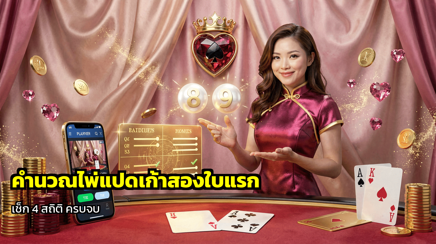 คำนวณไพ่แปดเก้าสองใบแรก