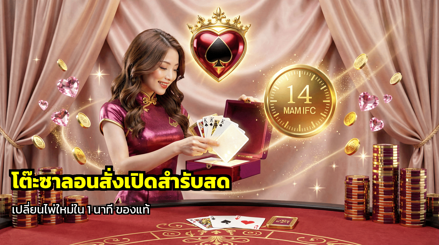 โต๊ะซาลอนสั่งเปิดสำรับสด